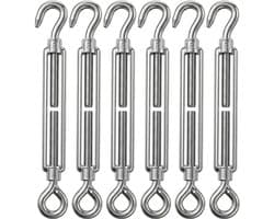 Spansloten touwspanners M4 - roestvrij staal 304 - verstelbaar - ideaal voor zonnezeil en waslijn - ShopVlot