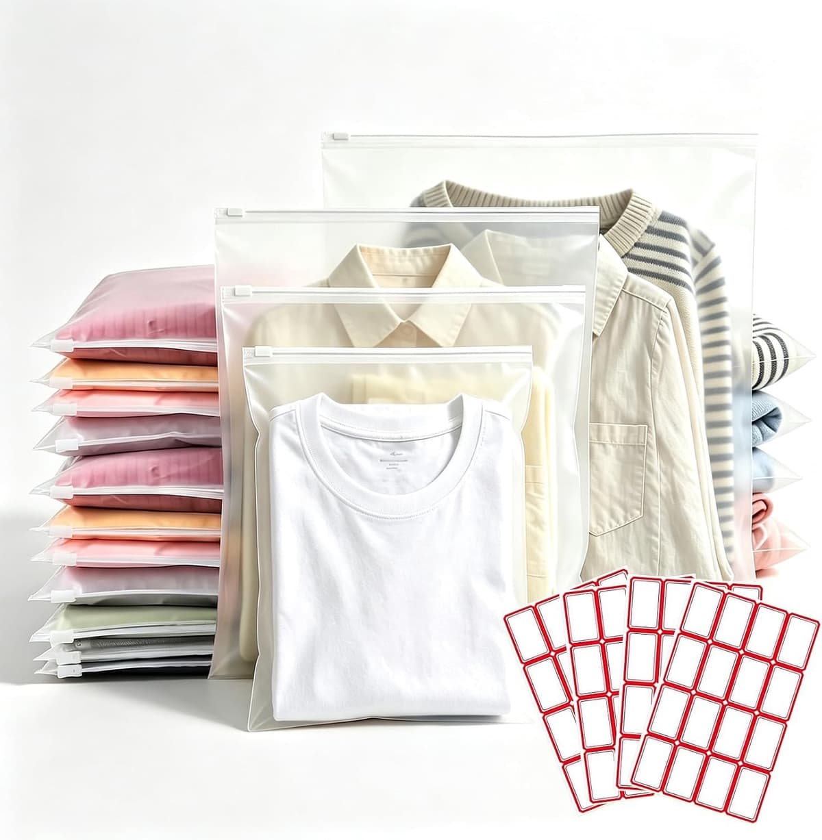 Zakken met Ritssluiting - Transparant - 40 x 30 cm - Waterdichte Opbergtas - Voor Kleding en Accessoires — afbeelding 1