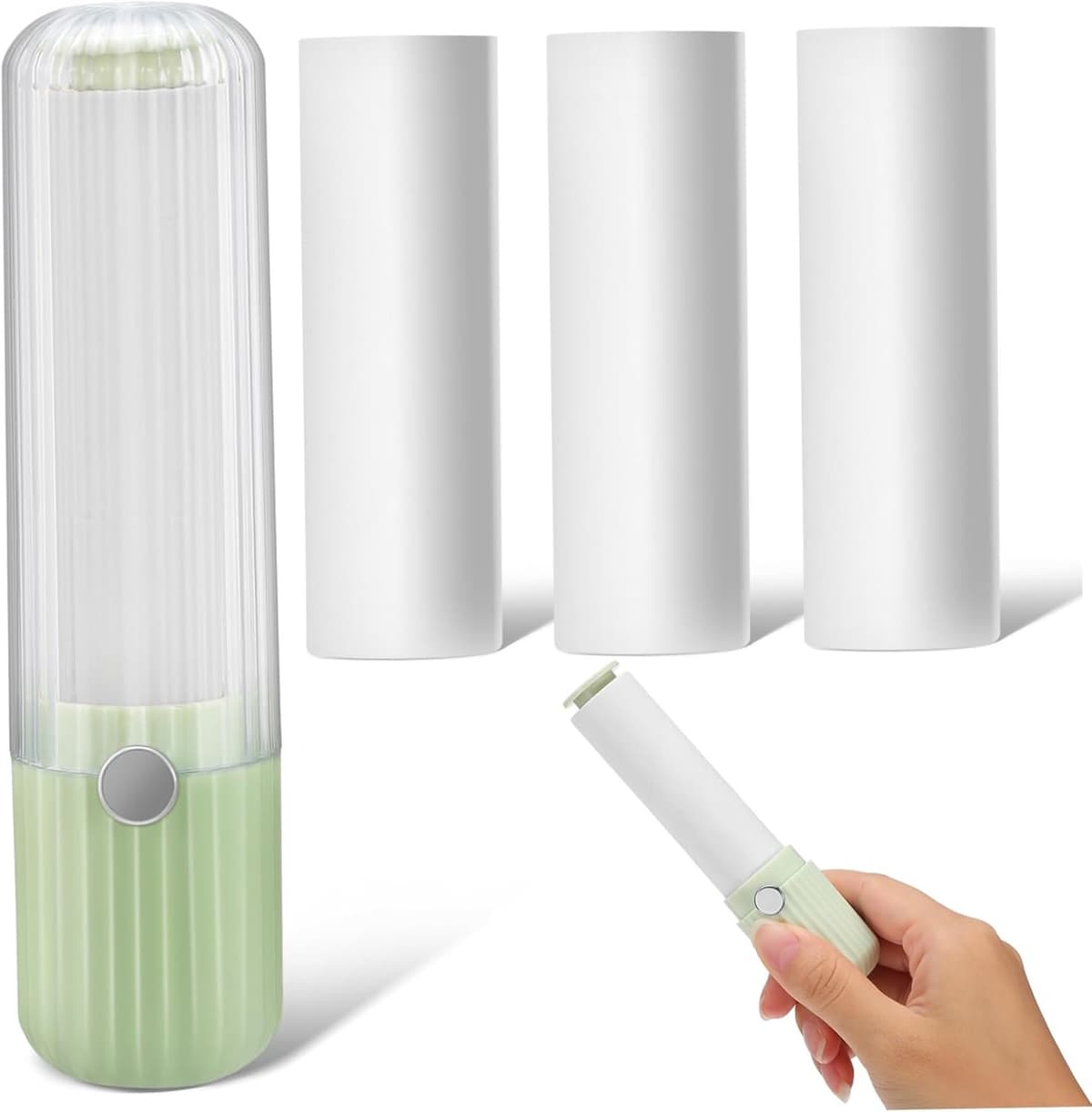 1set Mini Lint Roller Draagbare Plakkerige Voor Dierenharen Herbruikbare Lintverwijderaar Voor Kleding Meubels Met Vervangbare Adhesieve Comfortabele Grip Duurzaam Ontwerp — afbeelding 1