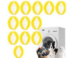 12x Witte Wasballen voor Dierenharen & Pluisjes - 3,5 cm
