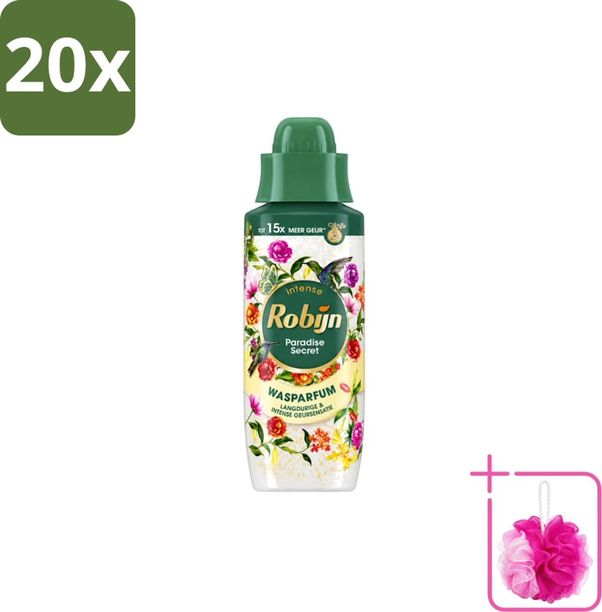 20 x Robijn – Wasparfum – Paradise Secret – 342 ml - Bulkverpakking - Wasparfum - Douchemop - Wasparfum voor kleding — afbeelding 1