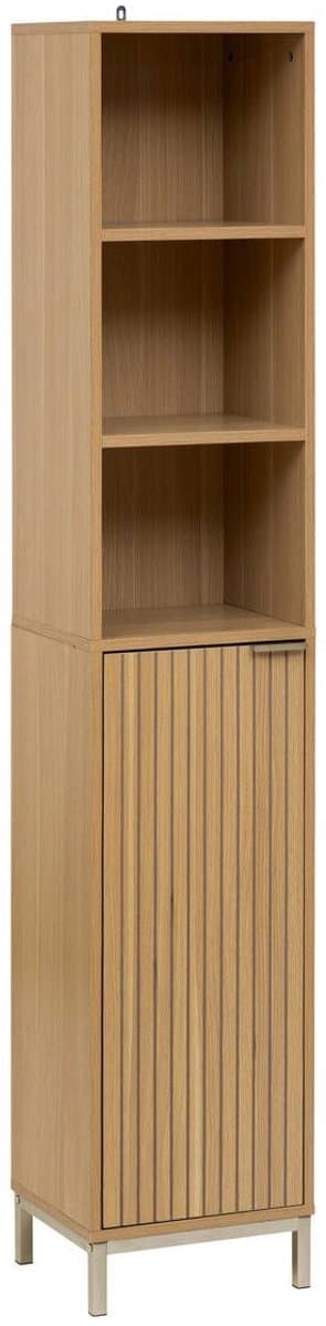 TASSO houten opbergkast met 1 deur en groeven — afbeelding 1