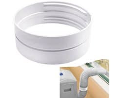 Witte Mobiele Airco Afvoerslang Met Koppelstuk - Universeel Ø13-15cm - Hittebestendig Flexibel PVC - Luchtdichte Schroefverbinding - Verlengstuk Voor Uitlaatpijp - Voor Thuis Kantoor Slaapkamer