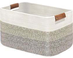 opvouwbare wasmand, wasmand voor deken, speelgoed, handdoeken, geweven manden voor opslag, kinderkamer, huisdecoratie, woonkamer, 55 x 38 x 30 cm, kleurverloop bruin