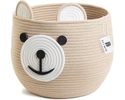 SnelShoppen - Grote Katoenen Speelgoedmand Kind - Wasbare, Duurzame Opbergmand voor Speelgoed, Knuffels en Baby Wasmand - Ideaal voor Kinderkamer, Spe