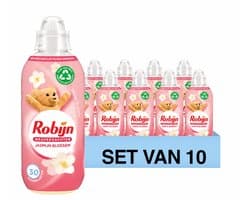 Robijn Wasverzachter - Jasmijn Bloesem - 604ml x 10 flessen - 30 Wasbeurten
