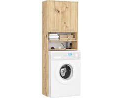 Wasmachine Ombouwkast - Hoge Kast Wasmachine - Ruimte Benutten - Met 2 Deuren - 64 x 180 x 30 cm