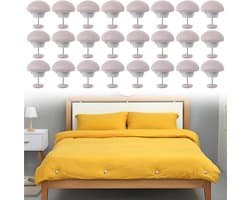SnelShoppen - 24 Stuks Duvet Clips, Bedcover Klemmen, Antislip Mushroom Design, Ideaal voor Dekbed en Beddengoed, Perfect voor Thuisgebruik