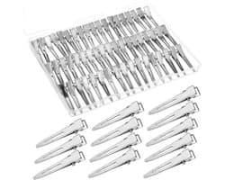 Haarclips Set - Krulspelden Klemmen - Haar Stylen - Gladde Enkele Punt - 100 Stuks - Zilver