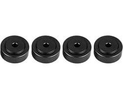 Schokdemper Pads - Speaker Voetjes Isolatie - Audio Verbeteren - Aluminium Legering - 20 x 8 mm - Zwart