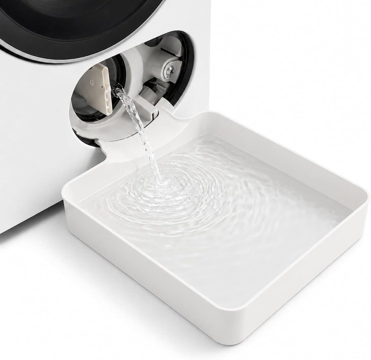Universele afvoerbak voor wasmachines met voorlader - Afvoerbak voor wasmachine - Onderdelen voor wasmachines - Eenvoudig te installeren - Wordt gebruikt voor het reinigen van filters, het onderhouden van waterpompen en het opvangen van water — afbeelding 1