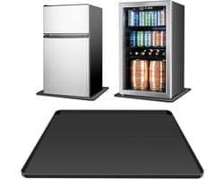 KZQ Siliconen mat - Wasmachine voets - Waterdichte siliconen beschermgroef voor de voet - Beschermt de vloer - Voorkomt lekkages van wasmachines, drogers, vaatwassers, koelkasten en airconditioners - 60x60x2 cm