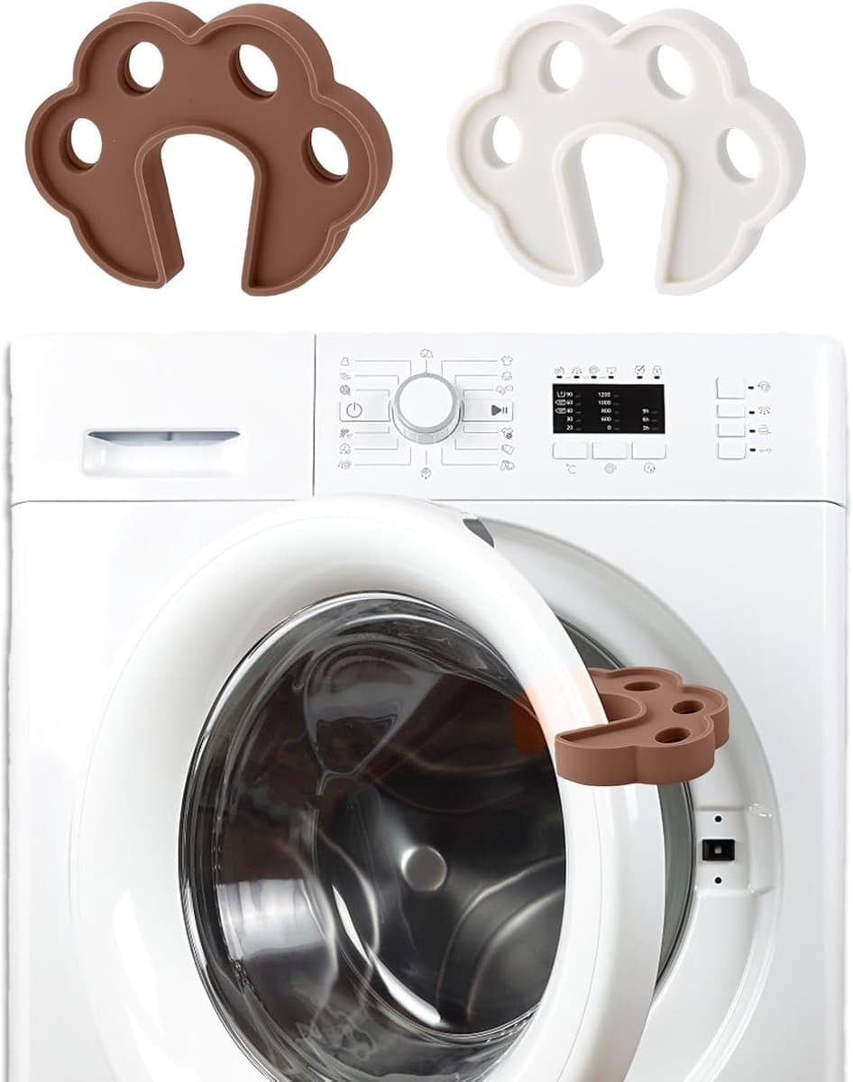 2x Deursluiting voor wasmachine - 10*8*1.6cm - Siliconen - Deursteun voor wasmachine - Deurstopper - Vingerbescherming - Demping voorkomen - Ventilatie en geurpreventie - Wasmachineaccessoires - Deur openen en drogen - Voor wasmachines en drogers — afbeelding 1