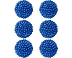 6 stuks-wasbal-droogbal-magische ontvuiling bal-zonnige kleding anti-winding-68mm-blauw