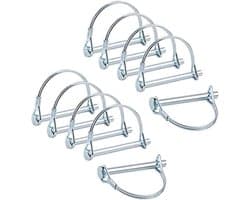 SnelShoppen - XME9 Type D Veiligheidspen, Acryl, Hoogwaardige Staal, Professioneel D-vormig Ontwerp, Duurzaam en Robuust voor Camping, Tuin en Trailer