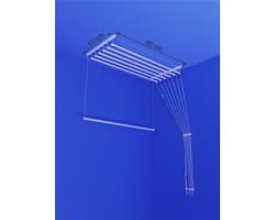Heavy-duty Ruimtebesparend Plafond Wasrek - 7 stangen elk 80 cm lang