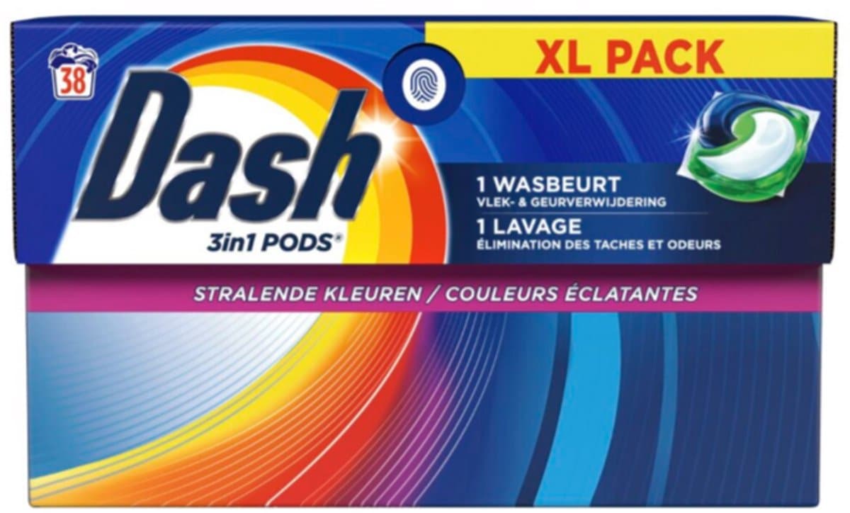 Dash pods 3-In-1 Color Wasmiddel 38 pods — afbeelding 1
