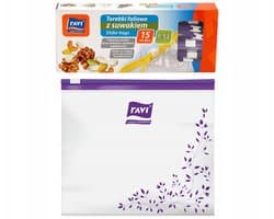 Ravi - Herbruikbare Foliezakken met Rits - 1,5L - 15 stuks - Transparant
