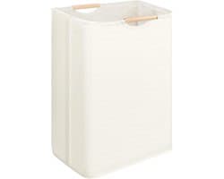 Wasmand - 30x30x40 cm - Waterdichte Wasmand - Opvouwbare Wasmand - Kleine Opvouwbare Wasmand - Wasmanden - Opbergmand - Waszak met Handvat - Speelgoedwasmand - Geschikt voor Slaapkamer, Badkamer, Kinderkamer, Reis - Beige