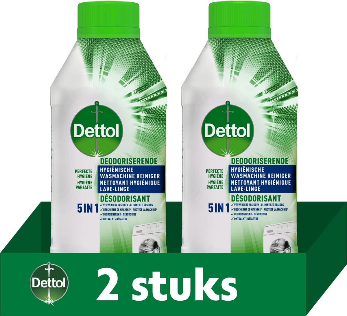 Dettol Hygiënische Wasmachine Reiniger - 2x250ml — afbeelding 1