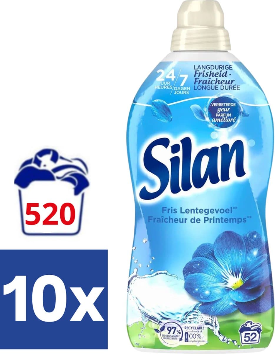 Silan Wasverzachter Fris Lentegevoel - 10 x 1.144 l (520 wasbeurten) — afbeelding 1