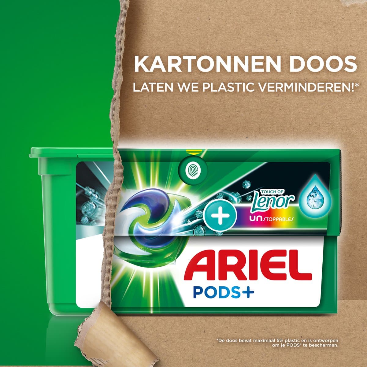 Ariel Wasmiddel Pods +Touch Van Lenor Unstoppables - Kleur - 4 x 28 Wasbeurten - Voordeelverpakking — afbeelding 1