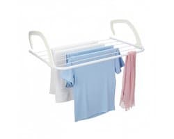 Hangend Droogrek - 5KG Draagkracht - Draagbaar en Superlicht - Inklapbaar Wasrek - Wanddroogrek - 51 x 35 x 15 cm - Wit - CleanRite