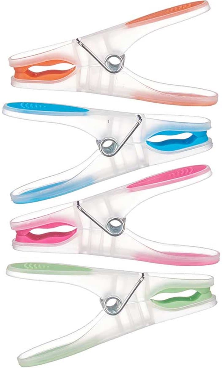 Anti-slip wasknijpers - 40x stuks - kleurenmix - kunststof - 8 cm — afbeelding 1