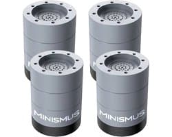 Minismus Wasmachine Verhoger Set van 4 stuks - Zwarte demper Pads - Antislipmatjes - 8,5 CM -Antislip Wasmachine Voeten - Trillingsdempers Wasmachine - Geluidsdemper Wasmachine - Anti Vibratie Wasmachine - Anti Vibratie Pads - Wasdroger Verhoger — afbeelding 1
