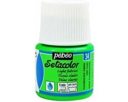 Pébéo Setacolor Fluoriserend Groene Textielverf - 45ml textielverf voor lichte stoffen