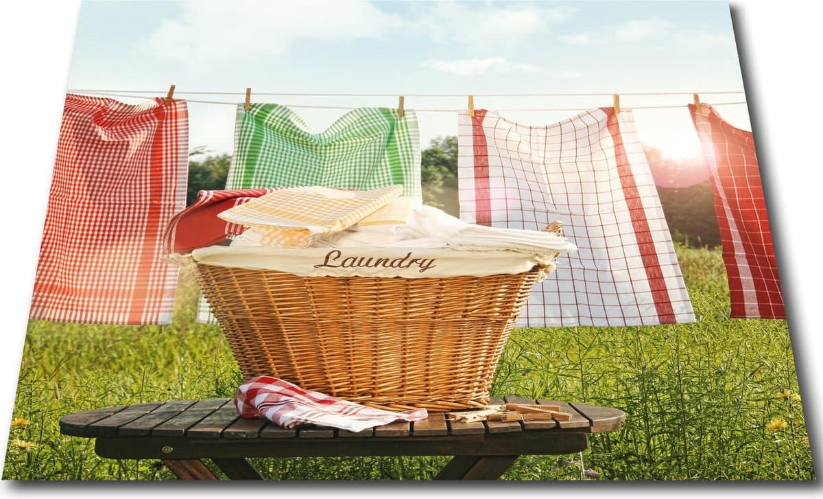 Papillon Wasmachine beschermer mat - 60x60 cm. - Wasmand & Theedoek — afbeelding 1
