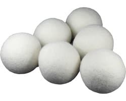 EcoSavers Droogballen Wol voor wasdroger set van 6 stuks Drogerballen doorsnede 7cm in katoenen bewaartasje — afbeelding 1