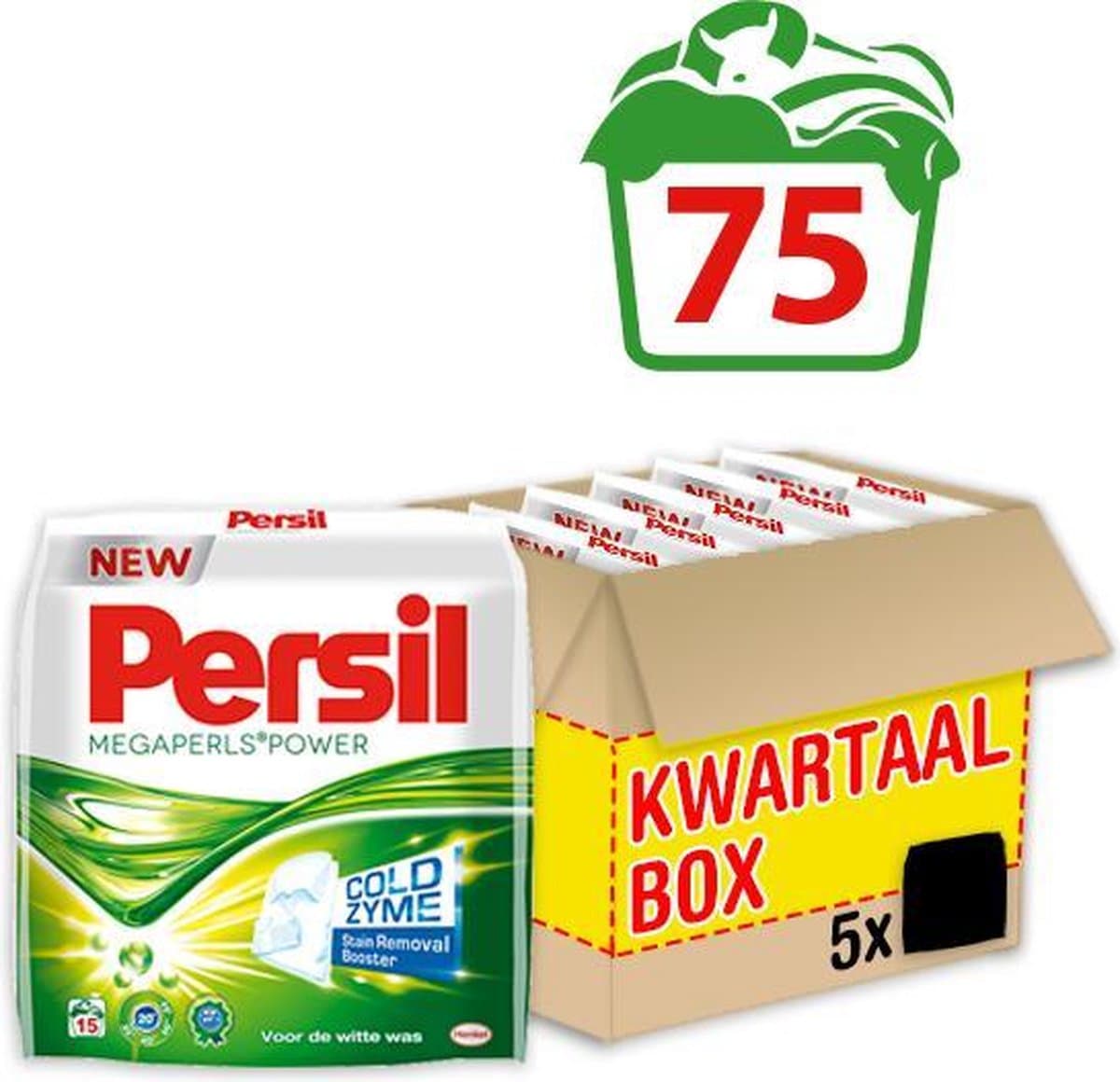 Persil Megaperls Power Waspoeder - Poeder Wasmiddel - Voordeelverpakking - 5 x 15 wasbeurten — afbeelding 1