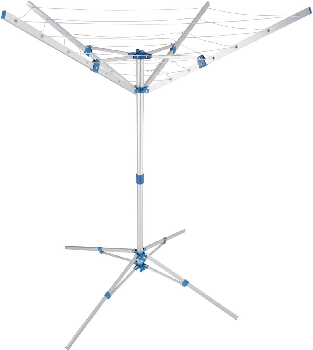tectake® Aluminium Droogmolen - wasmolen met 4 Draagarmen - Traploos in Hoogte Verstelbaar - Diverse Modellen - (Type 2 | Nr. 402720) — afbeelding 1