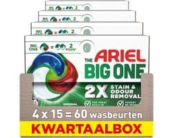 Ariel 3in1 Wasmiddel Pods The Big One Original - 4 x 15 stuks