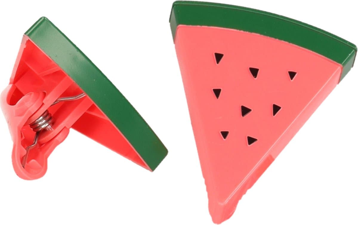 Handdoekklem/handdoek knijpers - watermeloen -2x - kunststof — afbeelding 1
