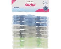 Sorbo Wasknijpers Set 36 Stuks – Extra Sterke 7-Spiraal – Kleurrijke Wasknijpers