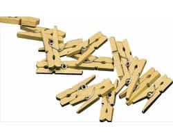 *** 20x mini knijpertjes goud - 2 cm - perfect voor kleine en mini knijpers - ideaal voor het ophangen van kaarten! van Heble® ***