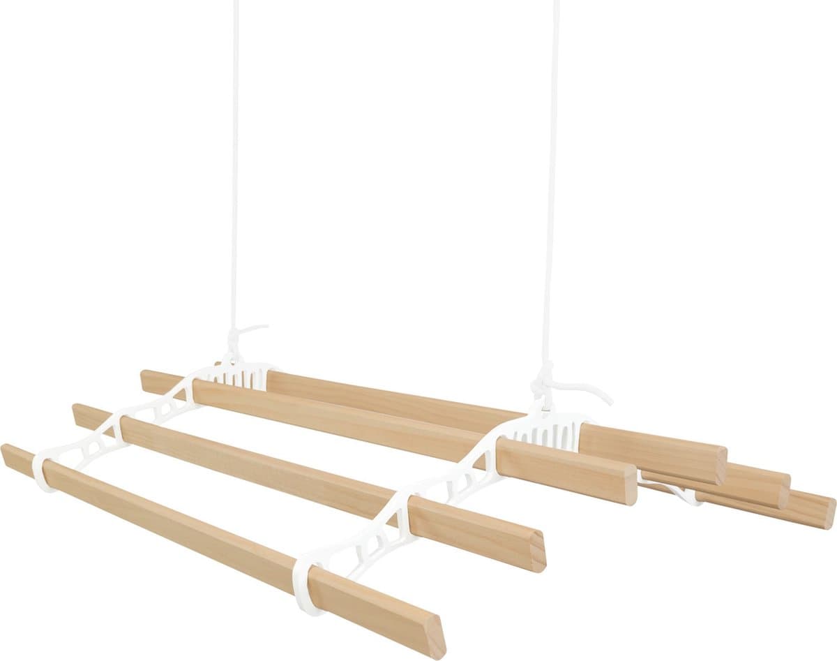 Kledingrek Plafond Katrol - Wit– 0.9m 6-lat plafond wasrek — afbeelding 1