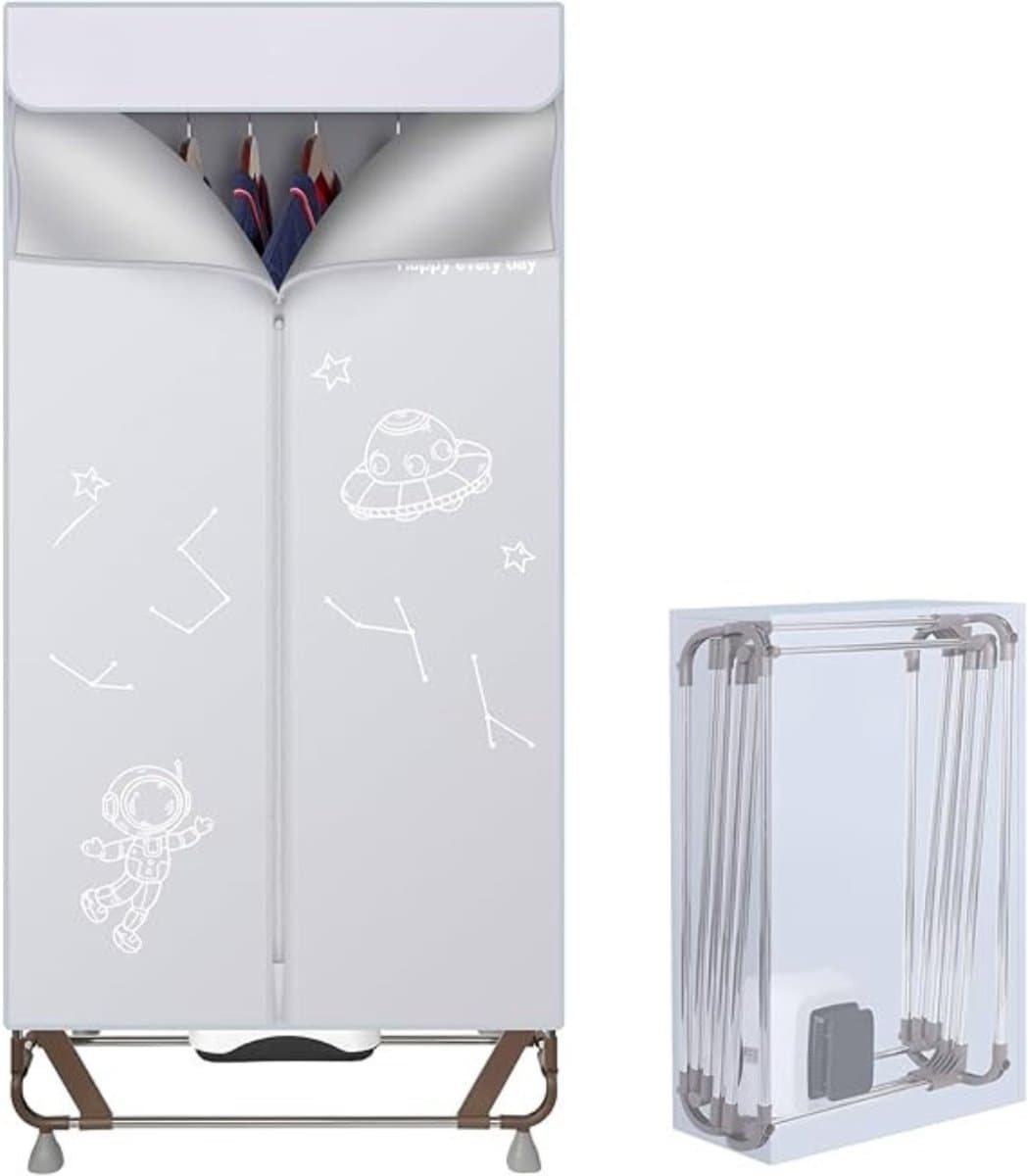 RWB® Elektrisch Droogrek - Elektrisch Wasrek - Droogrek - Grijs - 80cm x 46cm x 168cm — afbeelding 1
