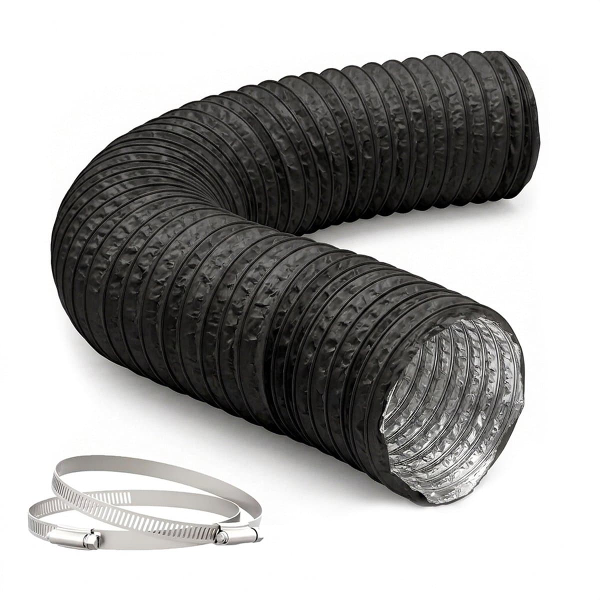 Afvoerslang - 5 m x Ø 100 mm - flexibel - zwart — afbeelding 1