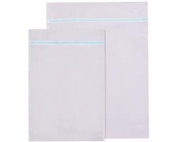 Waszakken - 2 Stuks - Wasnetten - Polyester - Bescherm je Wasgoed en Wasmachine - Waszakjes met Rits - Grote waszak - Laundry Bag - Wasnetje - Wassorteerder - Reisorganisator - Geschikt voor gordijnen, lakens en jassen - 60*80cm+90*110cm - Wit — afbeelding 1