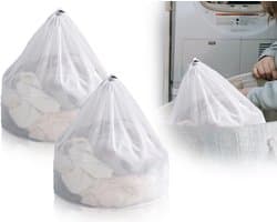 2-delige wasnetten 50 x 60 cm voor de wasmachine, herbruikbaar en stevig, ideaal voor delicate kleding en lingerie