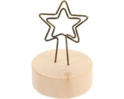Notitie Clips - Fotohouders Bureau - Decoratie Maken - Houten Basis - 10 Stuks - Diverse Kleuren