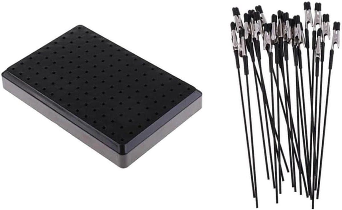 Modelbouw Clips - Hobby Gereedschap - Onderdelen Schilderen - Met Houder Basis - 20 Stuks - Zwart — afbeelding 1