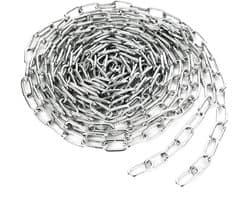 3 mm RVS Ketting 6 m - Sterk en Duurzaam voor Hangen, Wandelen en Droogrek