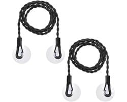 Dailygoods- Waslijn Uittrekbaar 150 cm - 2 Stuks - Draagbaar - Zuignap Bevestiging - Elastisch - Geschikt voor Reizen - Drooglijn — afbeelding 1