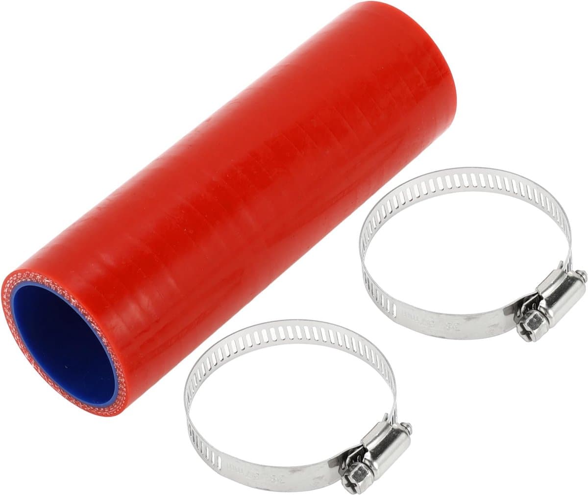 Dailygoods- Silicone Slang - 4-Laags - 40mm Binnendiameter - 150mm Lengte - Blauw/Rood - Hoge Temperatuur Bestendig - Koelslang — afbeelding 1