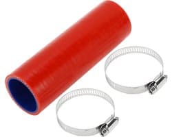 Dailygoods- Silicone Slang - 4-Laags - 40mm Binnendiameter - 150mm Lengte - Blauw/Rood - Hoge Temperatuur Bestendig - Koelslang