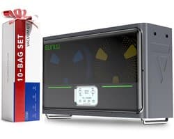 Filamentdroger Box - Vochtcontrole Droger - 3D Printen Optimaliseren - Droogt 4 Spoelen Tegelijk - Tot 70°C - Zwart
